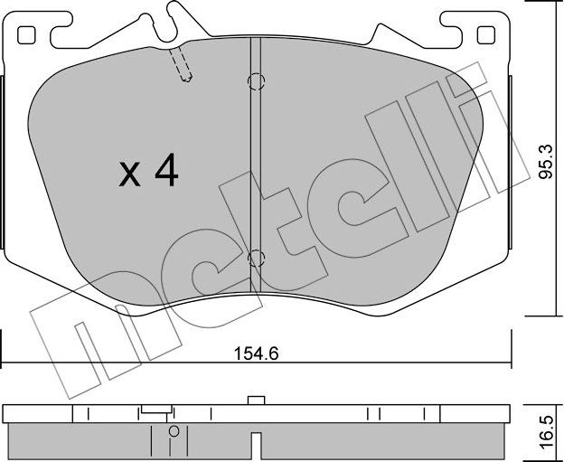 Тормозные колодки Metelli. Артикул 22-1269-0