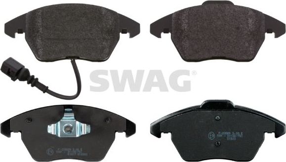 Тормозные колодки SWAG передние для Audi A3 II (8P) 2003-2012. Артикул 30 91 6502
