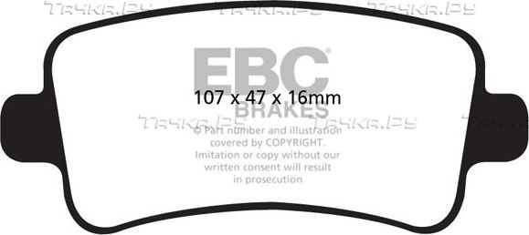 Тормозные колодки EBC Brakes. Артикул DP42016R