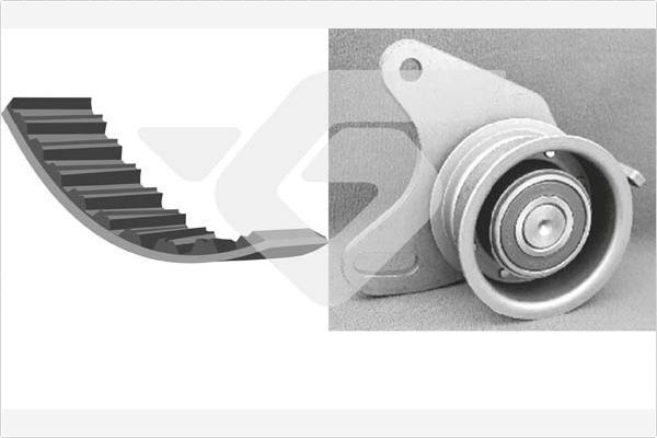 Ремень ГРМ с роликами (комплект) Hutchinson для Mitsubishi Pajero III 2000-2006. Артикул KH 393