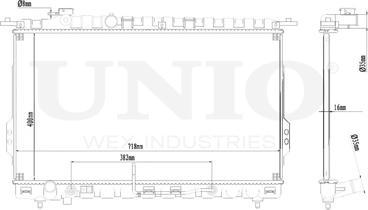 Радиатор двигателя (Unio). Артикул RAD-10005