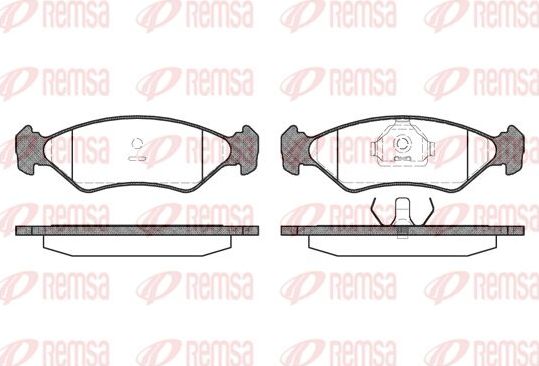 Тормозные колодки Remsa. Артикул 0285.10