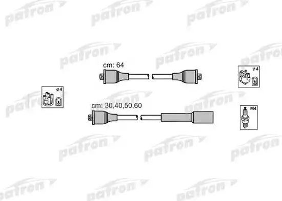 Высоковольтные провода (провода зажигания) (комплект) Patron для Volkswagen Passat B3 1988-1996. Артикул PSCI1009