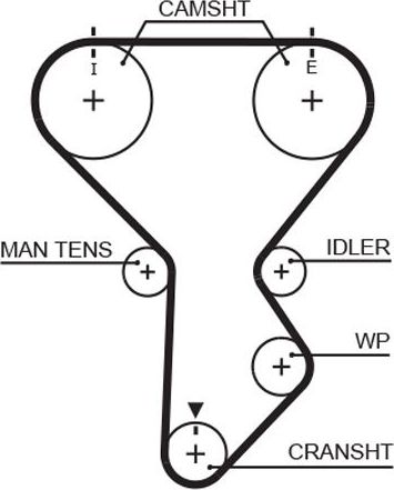 Ремень ГРМ Gates (HNBR (Hydrierter Acryl-Nitril-Butadien-Kautschuk)). Артикул 5287XS