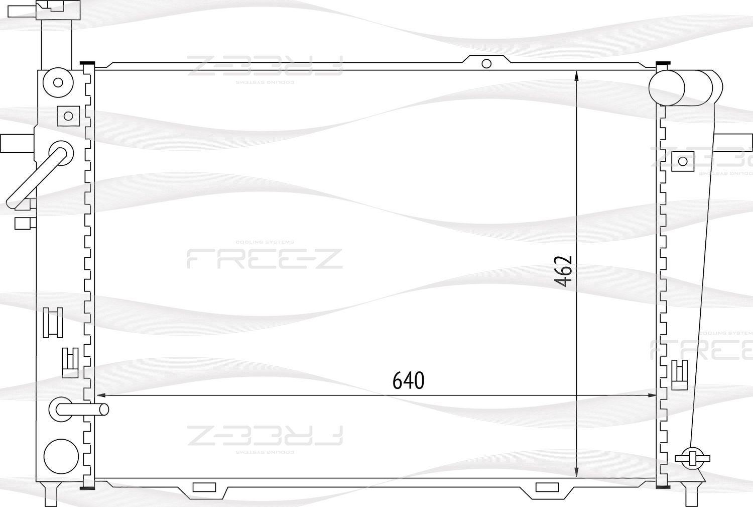 Радиатор HYUNDAI TUCSON 04- 2.0/2.7 охлаждения (Free-Z). Артикул KK0233