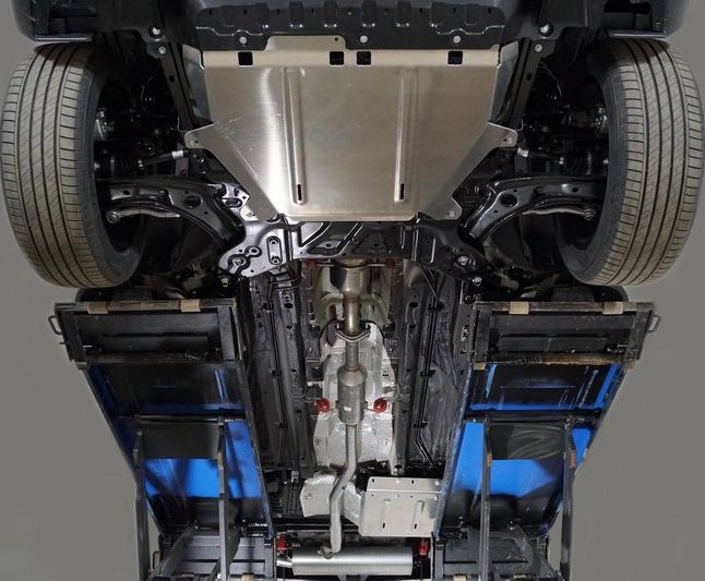 Защита алюминиевая ТСС (4 мм) для картера, бака и КПП Haval Jolion Comfort 2021-2026. Артикул ZKTCC00501K