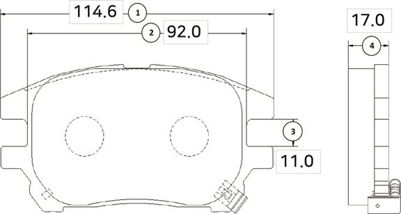 Тормозные колодки CTR. Артикул GK1073