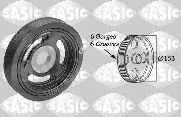 Шкив коленвала Sasic для Citroen C2 2003-2009. Артикул 2150004