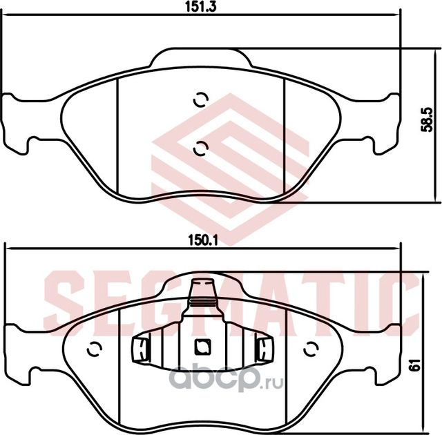 Колодка торм диск пер (Segmatic). Артикул SGBP2662
