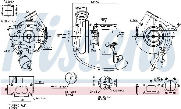Турбина (турбокомпрессор) Nissens ** FIRST FIT **. Артикул 93297
