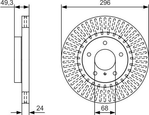 Тормозной диск Bosch. Артикул 0 986 479 T44