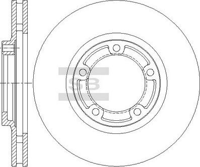 Тормозной диск Sangsin Hi-Q передний для Mitsubishi L400 1995-2005. Артикул SD4351