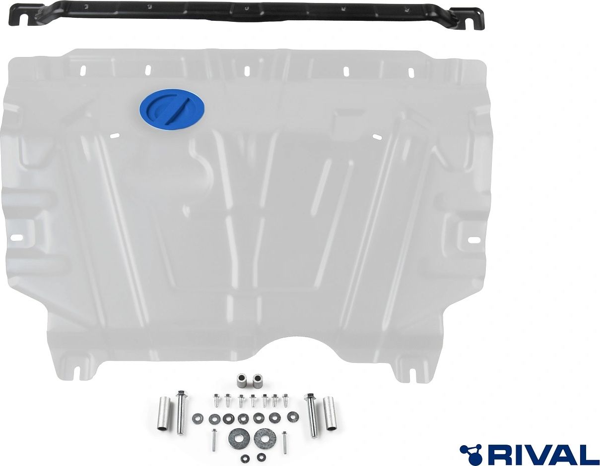 Защита Rival для картера и КПП (увеличенная) Haval Jolion 2021-2026. Артикул 333.9431.1