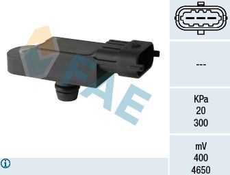 Датчик абсолютного давления (ДАД, MAP) FAE для Fiat Doblo II 2010-2026. Артикул 15068