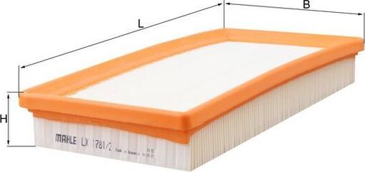 Воздушный фильтр Mahle. Артикул LX 1781/2