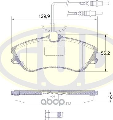 Тормозные колодки G.U.D.. Артикул GBP063404
