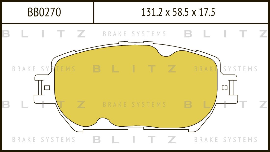 Колодки тормозные TOYOTA CAMRY 01- перед. (Blitz). Артикул BB0270