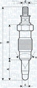 Свеча накаливания (накала) Magneti Marelli. Артикул 062900008304