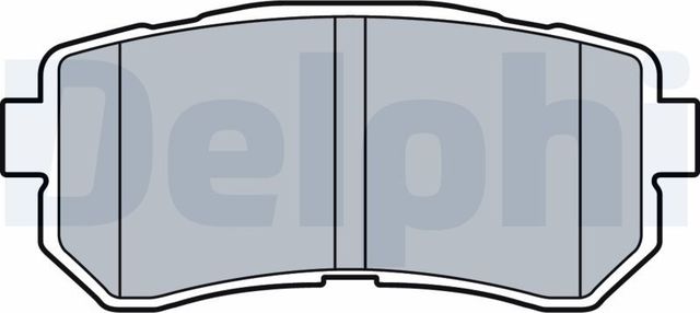 Тормозные колодки Delphi (Semi-Metallic) задние для Hyundai i20 I 2008-2015. Артикул LP3521