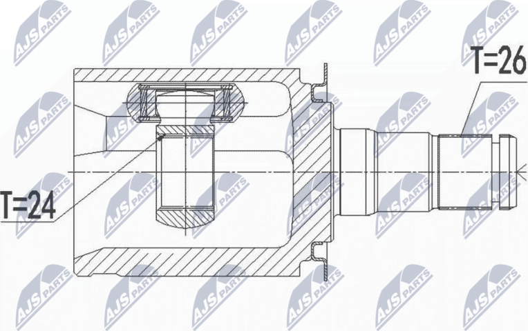 Шрус внутренний (граната) NTY. Артикул NPW-BM-092