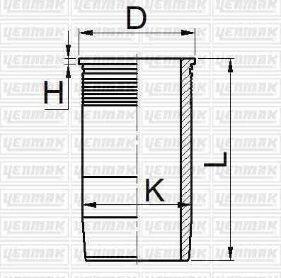 Гильза цилиндра Yenmak (Серый чугун) для MAN TGA 2001-2026. Артикул 51-05604-000