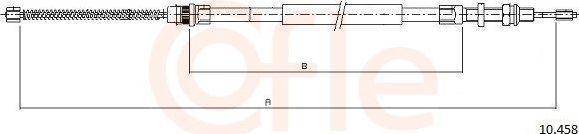 Трос ручника (тросик ручного тормоза) Cofle задний правый/левый для Peugeot 104 1972-1988. Артикул 10.458