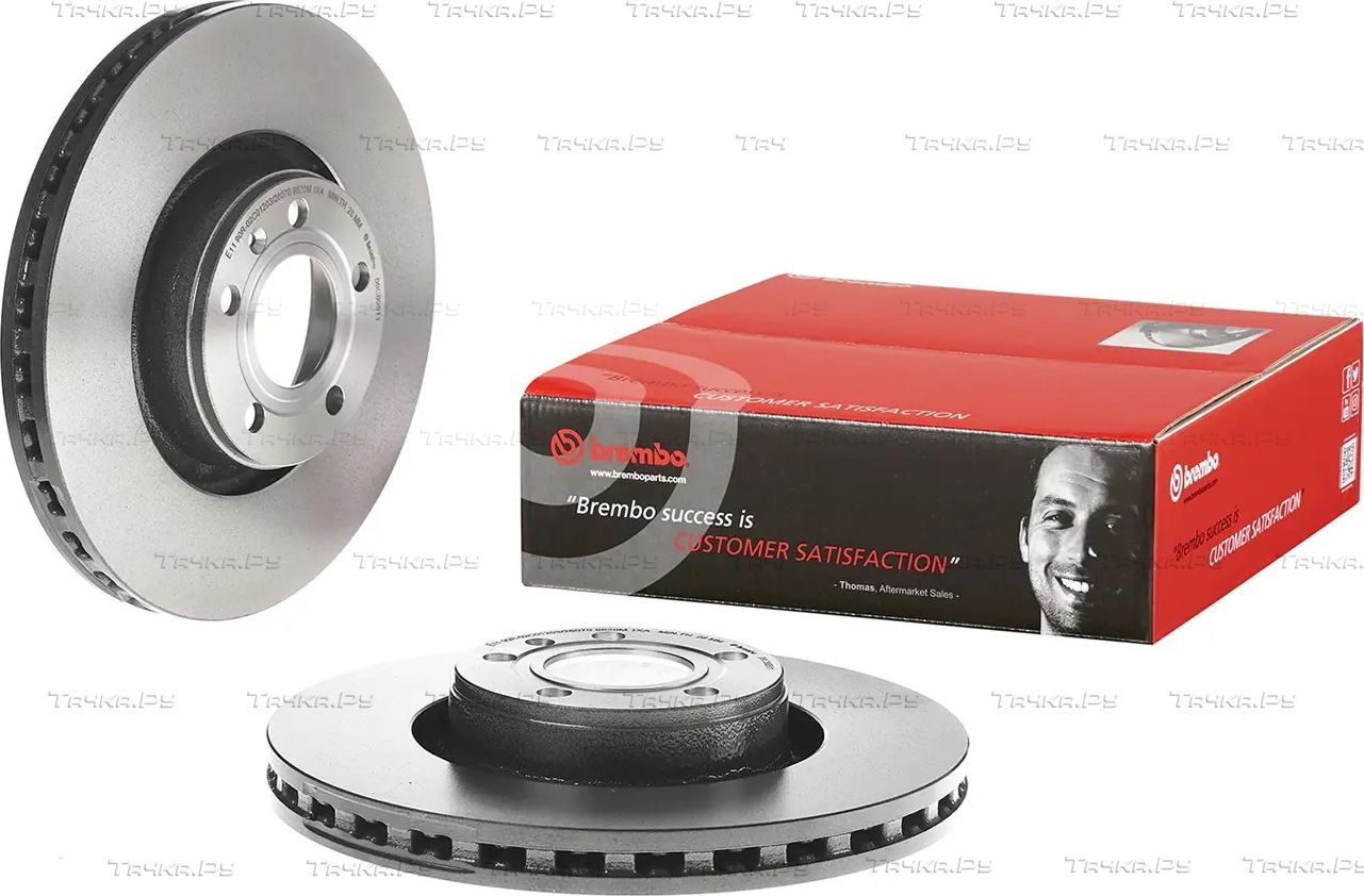 Тормозной диск Brembo PRIME LINE - UV Coated передний для Audi A6 allroad II (C6) 2006-2011. Артикул 09.C895.11