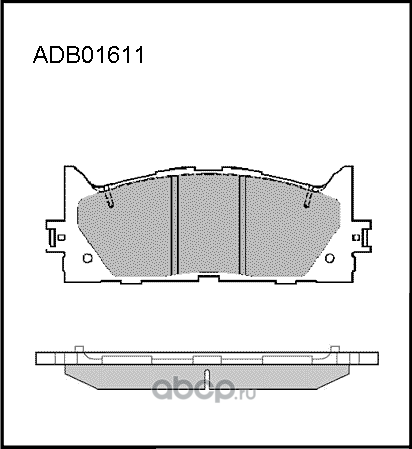 Колодки тормозные TOYOTA Camry (V40) (06-) LEXUS ES350 (06-) передние (4шт.) ALL (Allied Nippon). Артикул ADB01611HD