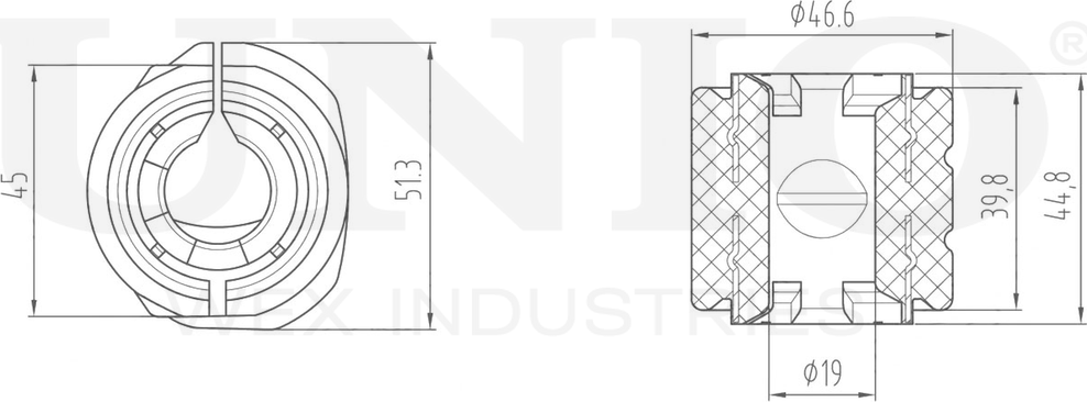 Втулка стабилизатора (Unio). Артикул RMP-10065