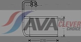 Радиатор отопителя (печки) AVA. Артикул KA6278