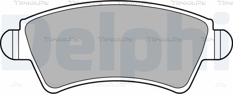 Тормозные колодки Delphi (Low-Metallic) передние для Citroen Xsara 1997-2005. Артикул LP1846