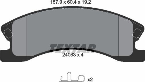 Тормозные колодки Textar. Артикул 2408301