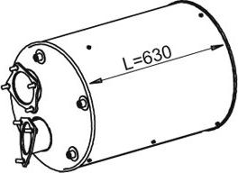Глушитель Dinex. Артикул 21364