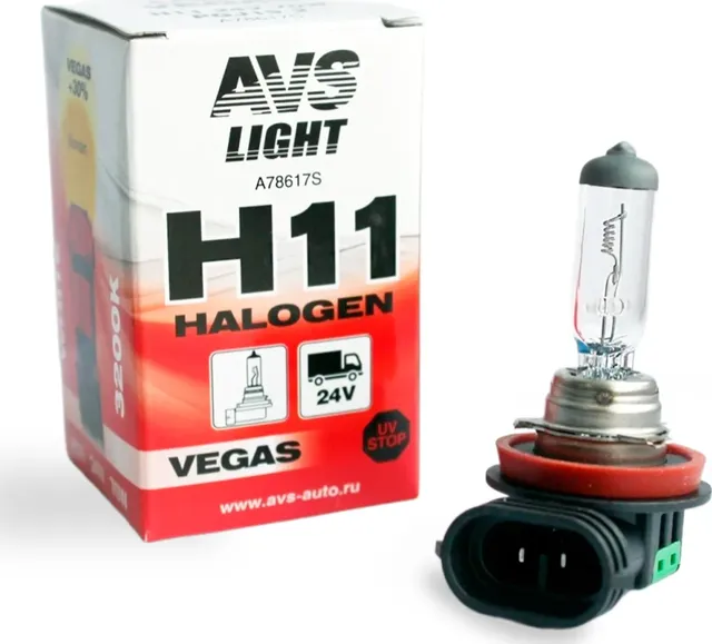 Лампа галоген.Н11 24/70W AVS Vegas. Артикул A78617S