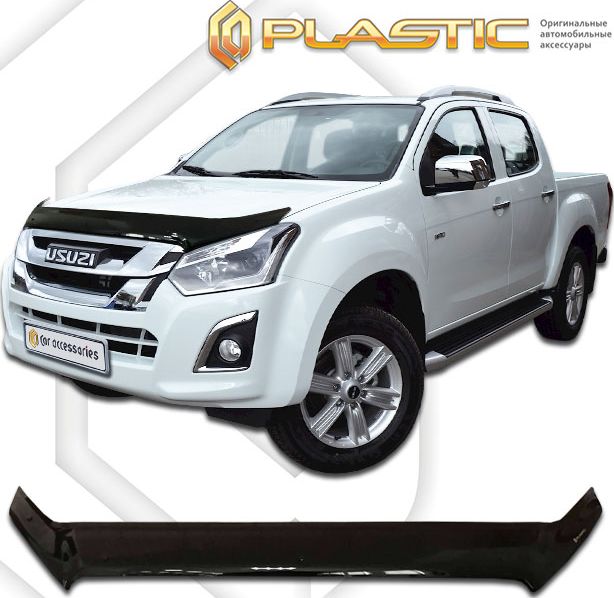 Дефлектор СА Пластик для капота (Classic черный) Isuzu D-MAX Double Cab 2019-2026. Артикул 2010010114862