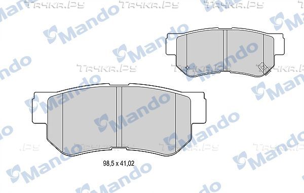 Тормозные колодки Mando задние для Hyundai Trajet I 2000-2008. Артикул MBF015202