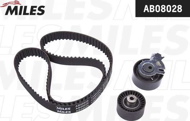 Ремень ГРМ с роликами (комплект) Miles для Peugeot 207 I 2006-2013. Артикул AB08028