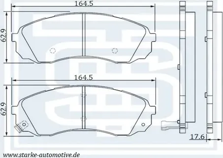 Колодки тормозные перед (Starke). Артикул 178524
