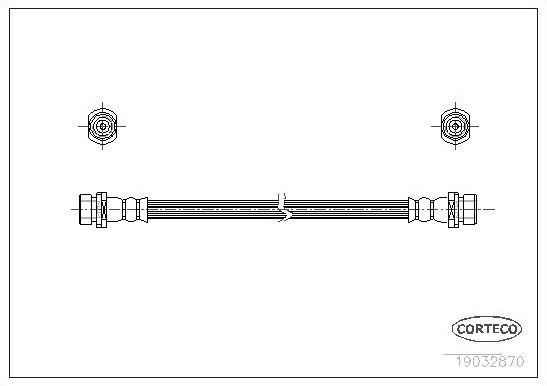 Тормозной шланг Corteco задний правый для Mazda Tribute I 2000-2008. Артикул 19032870