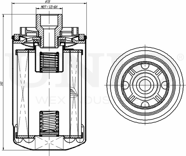 Фильтр масляный (Unio). Артикул FLT-20010