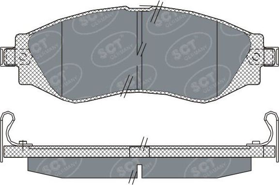 Тормозные колодки SCT-Germany передние для Daewoo Rezzo 2000-2008. Артикул SP 310 PR