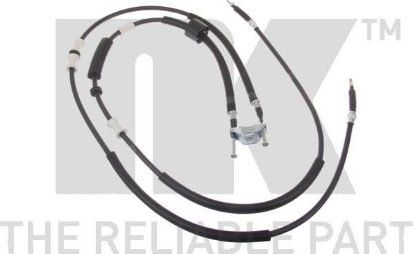 Трос ручника (тросик ручного тормоза) NK правый/левый для Opel Meriva A 2003-2003. Артикул 9036124