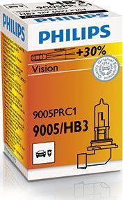 HB3 12V- 65W (P20d) ( +30% света) Vision (Premium) Philips Vision. Артикул 9005PRC1