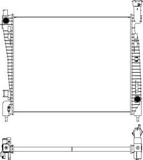 Радиатор охлаждения двигателя Sakura для Jeep Grand Cherokee IV (WK2) 2010-2026. Артикул 3131-8508