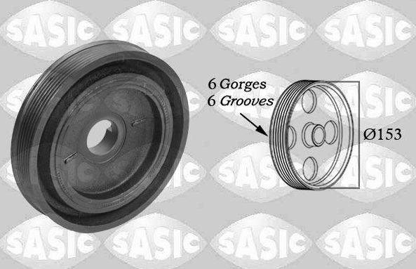 Шкив коленвала Sasic для Citroen C6 2006-2012. Артикул 2150023