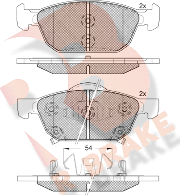 Тормозные колодки R Brake. Артикул RB2183