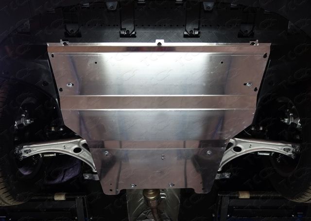 Защита алюминиевая ТСС (4 мм) для картера и КПП Audi Q3 (8U) 2011-2018. Артикул ZKTCC00059