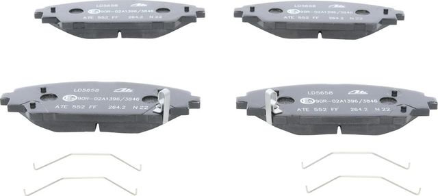 Тормозные колодки ATE Ceramic передние для Mazda 3 III (BM) 2013-2018. Артикул 13.0470-5658.2