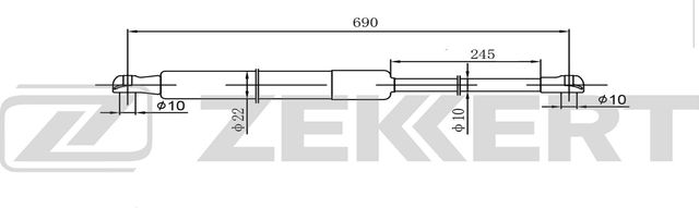 Амортизатор (упор) багажника Zekkert правый для Honda Stream I 2001-2006. Артикул GF-2619