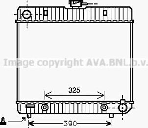 Радиатор охлаждения двигателя AVA для Mercedes-Benz W123 1976-1985. Артикул MS2043